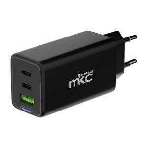 CARICATORE USB 65W 2 USB-C + 1 USB-A NERO