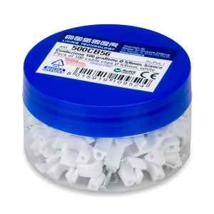 BARATTOLO GRAFFETTE FISSACAVO DIAM. 5-6MM BIANCO - 100 PZ