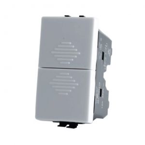 DOPPIO PULSANTE 10A 250V SERIE T3 - BIANCO