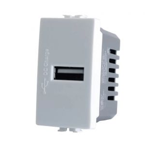 PRESA USB 5V=2A 265V SERIE T3 - BIANCO