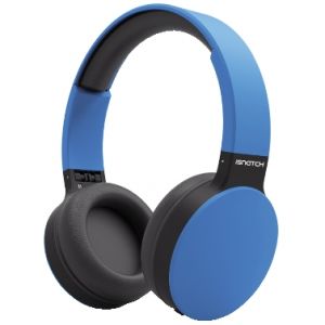 CUFFIA BLUETOOTH PLASTICA AZZURRA