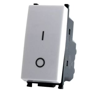 INTERRUTTORE BIPOLARE 01 (16A-250V) GEM 602B BIANCO