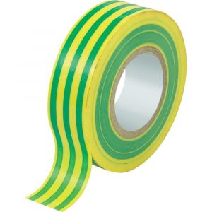 NASTRO ISOLANTE 19X25MT GIALLO-VERDE 10PZ.