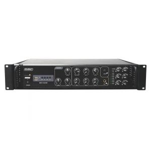 AMPLIFICATORE PA 100V-180W MP3 6 ZONE 3IN MICROFONO