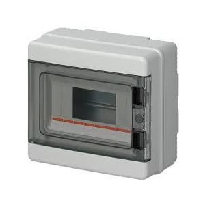 CENTRALINO STAGNO PARETE 8MODULI TRASP.IP65
