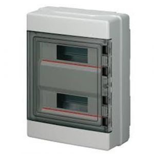 CENTRALINO STAGNO PARETE 24MODULI TRASPARENTE IP65          