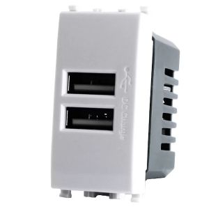 DOPPIA PRESA USB 2A GEM 621B BIANCO