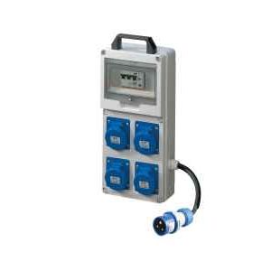 QUADRO ASSEMBLATO ASC 4 PRESE VERTICALI IP65 4X2P+T