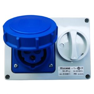 PRESE INTERBLOCCATE ORIZZ.CON FONDO 2P+T 16A 220V