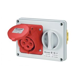 PRESE INTERBLOCCATE S/FONDO IP44 DA INCASSO 16A 220V
