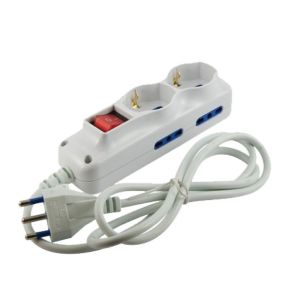 MULTIPRESA 2USCITE UNIV.+4BIV.CAVO M.1.2 C/INT.             