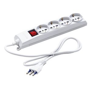 MULTIPRESA 4USCITE UNIV.SCH+BIV.CAVO M.1.2 C.INT            