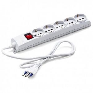 MULTIPRESA 5USCITE UNIV.SCH+BIV.CAVO M.1.2C.INT.            