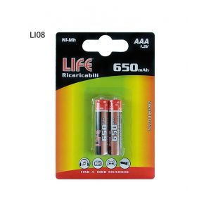 BATTERIA NI-MH AAA 650MAH BL2 LIFE                          