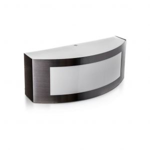 PORTALAMP.DA MURO IN ACCIAIO PER E27 15W IP44