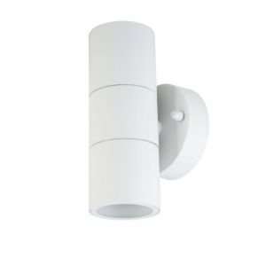 PORTAFARETTO LED DA MURO ROTONDO 2GU10 BIANCO IP44