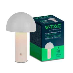 LAMPADA LED TAVOLO 3W BATTERIA 1800mAh RICAR. USB-C - BIANCA