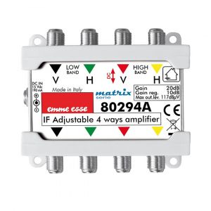 AMPLIFICATORE POTENZIATO COMPACT 4X4 20DB REG.INT.