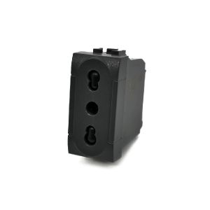 PRESA BIVALENTE 16A 250V 2P SERIE T1 - NERO
