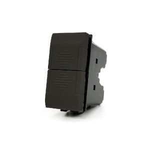 DOPPIO PULSANTE 10A 250V SERIE T1 - NERO