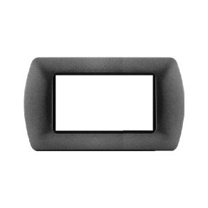 PLACCA METALLO 4P SERIE T1 - ANTRACITE