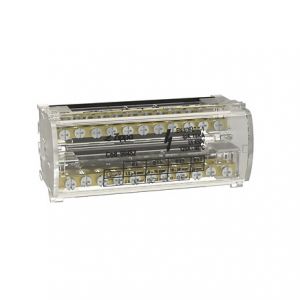 MORSETTIERA BIPOLARE DIN 125 AMP 11 FORI