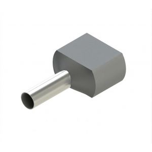 TUBETTO PREISOLATO 2X0.75MMQ - 500PZ - GRIGIO