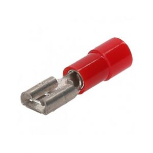 CAP. PREIS. FEMMINA 6,3x0,8mm ROSSO  100PZ