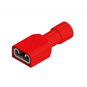 CAP. ISOLATO FEMMINA 6,3x0,8mm ROSSO  100PZ