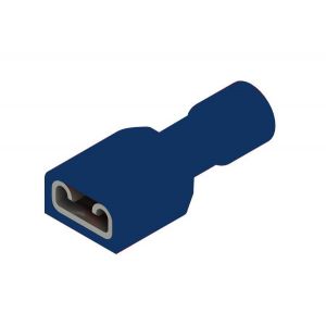 CAPIC. ISOLATO FEMMINA 4,8x0,8mm BLU  100PZ