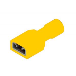 CAP. ISOLATO FEMMINA 6,3x0,8mm GIALLO  100PZ