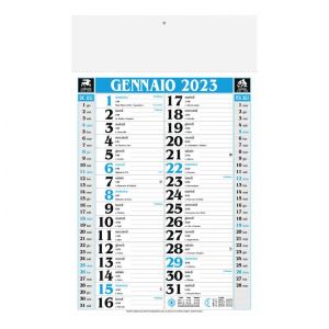 CALENDARIO MENSILE OLANDESE STANDARD 12 FOGLI BLU