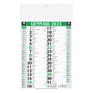 CALENDARIO MENSILE OLANDESE STANDARD 12 FOGLI VERDE