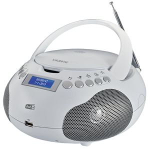 LETTORE CD AUDIO/MP3 -RADIO DIGITALE - IN USB E AUX - BIANCA