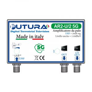AMPLIF. DA PALO AR 1 IN UHF 20dB reg. 2 OUT 5G