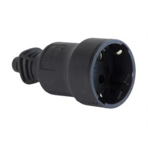SAC.PRESA IP40 SCHUKO 16A IN GOMMA NERO                     