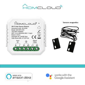 MODULO CANCELLI/GARAGE ED ELETTROSERR. WI-FI 1CH INCASSO