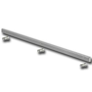 CREMAGLIERA IN ACCIAIO 30X8MM 1MT 4MOD. E VITI DI FISSAGGIO