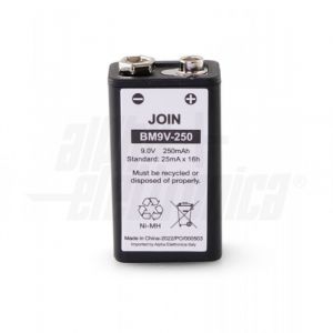BATTERIA NI-MH 9V 250MA