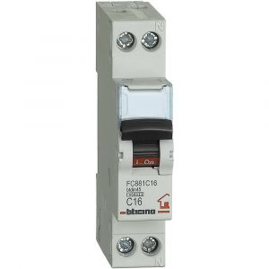 INTERRUTTORE MAGNETOTERMICO MODULARE BTDIN-RS 1P+N C-IN=16A