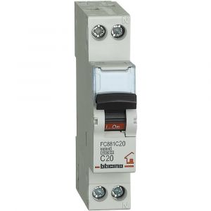 INTERRUTTORE MAGNETOTERMICO MODULARE BTDIN-RS 1P+N C-IN=20A