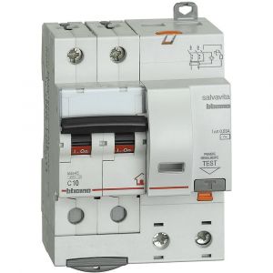 MAGNETOTERMICO DIFF. BTDIN-RS 2P TIPO AC-IN=10A-IDN=0.03A