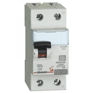 INT. MAGNETOTERMICO DIFF. BTDIN-RS 1P+N TIPO F-IN=25A- 0.03A