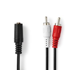 CAVO AUDIO STEREO JACK 3,5MM FEMMINA - 2 SPINA RCA