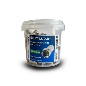CONNETTORE F 6,8MM CON O-RING CONF. 100PZ