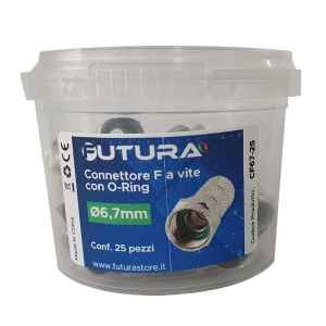 CONF. 25PZ CONNETTORE 6,7MM CON O-RING