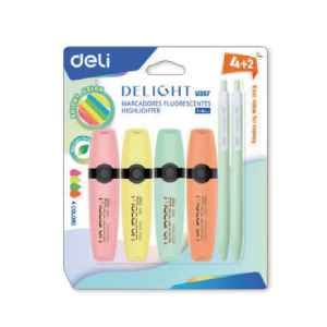 BLISTER 4PZ EVIDENZIATORI ASS+2PENNE DELI