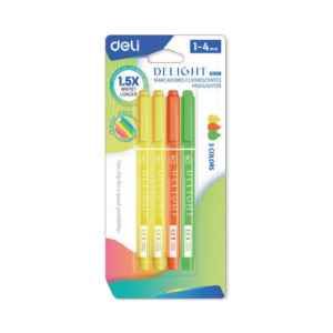 BLISTER 4PZ EVIDENZIATORI ASS PUNTA SCALP. DELI