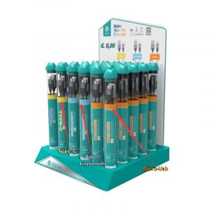 ESPOSITORE CON 30 CAVI 10 X APPLE - TYPE-C - M-USB          