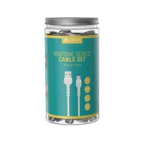 30 CAVI BULK IN BARATTOLO V2 TIPO-C 5V 2.1A BIANCHI